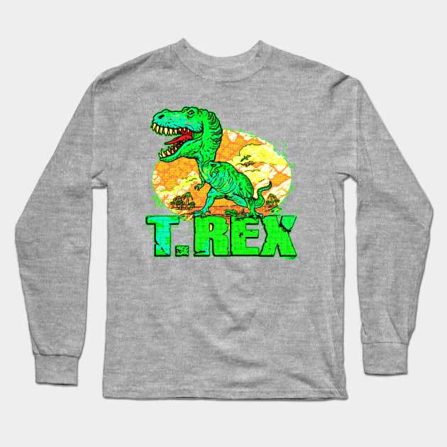 T Rex Big Dot Long Sleeve T-Shirt by Mudge